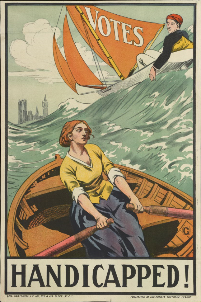Women Suffrage Movement Voting poster from the 20th century