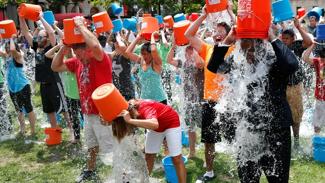 Ice bucket challenge advocacy campaign